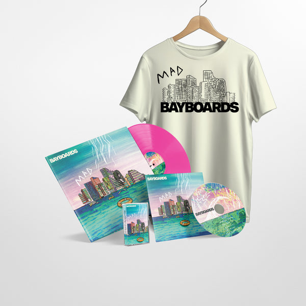 Bayboards -  'Modern Age Disaster' EP - Bundle - Pink 12” Vinyl Disc + CD + Cassette + T-Shirt
